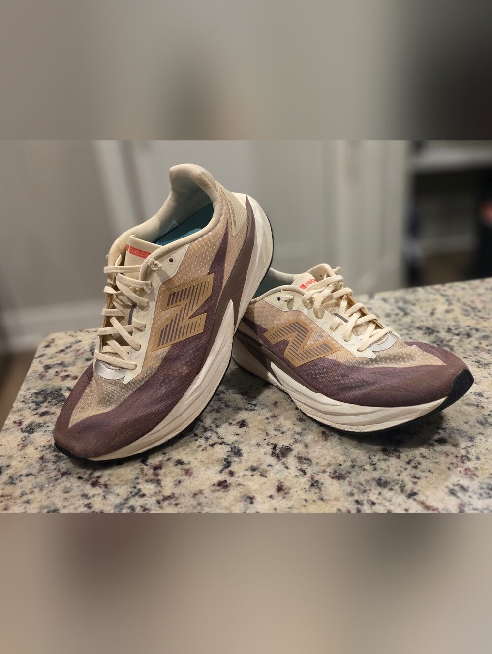 Mens New Balance Sneakers in Beige and Brown